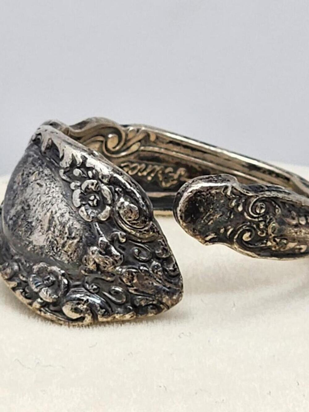 Antique Prince Eugene Sterling Silver Adjustable Spoon Ring